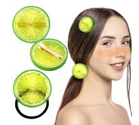 AYESY Fermaglio Capelli Limone, 2 Pezzi Forcina per Capelli a Fetta di Arancio Limone Graziose Mollette a Forma di Frutta Accessori per lo Styling e la Decorazione Nuovi e Carini Bambina (Verde)