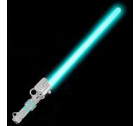 AYESY Lightsaber RGB a 7 Colori Modificabili,Addebitabile Laser Telescopiche Lightsaber Giocattolo,Manico Lunghezza Regolabile 34-66 cm,Soundfont di Battaglia di Film Simulati,per Halloween Cosplay