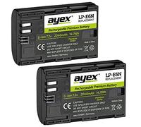 ayex - 2 batterie agli ioni di litio per Canon EOS 60D,70D, 7D, 6D, 5D Mark III