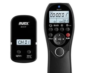 ayex AX 5 VT foto & video wireless timer telecomando per scatto a distanza compatible per Camcorder e fotocamere (S2)