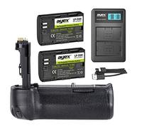 ayex Impugnatura per batteria adatta per Canon 5D Mark III simile a BG-E11 + 2 batterie LP-E6N + 1 caricatore USB Dual