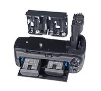 ayex Impugnatura per batteria adatta per Canon EOS 5D Mark II (simile a BG-E6) + 2 batterie ayex LP-E6N (con Infochip), Powerpack con grilletto verticale e molte funzioni (manico verticale/batteria)