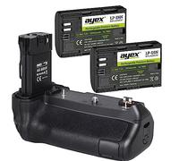 ayex Impugnatura per batteria adatta per Canon EOS-R & EOS Ra + 2 batterie LP-E6N, impugnatura compatta e comoda con funzione di ricarica come BG-E22, incluso alimentatore USB-C