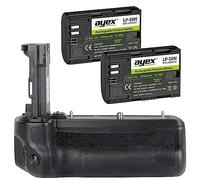 ayex Impugnatura per batteria compatibile con Canon EOS R5 e R6 come BG-R10, con 2 batterie LP-E6N, impugnatura compatta per una presa comoda e sicura, ergonomica e robusta