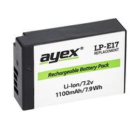 ayex LP-E17 Batteria compatibile con Canon EOS RP R100 R50 R8 77D 750D 760D 800D 850D M3 M5 M6 Mark II Potente e affidabile