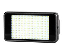 ayex Luce a LED, luce video in formato smartphone con 120 LED e batteria agli ioni di litio (2300 mAh) con caricatore, diffusori e inclinatori con attacco flash e filettatura da 1/4"