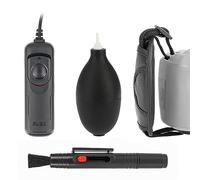 ayex Set di accessori adatto per Fujifilm RR100 con scatto remoto AX-10, soffietto, cinghia da polso e penna di pulizia