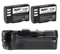 ayex Set di maniglie per batteria adatto per Pentax K-7 K-5 K-5 II K-5 II K-5 IIs simile a D-BG4 + 2 batterie D-Li90, perfetto per presa batteria verticale