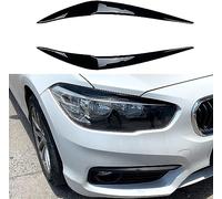 AYEXO 2 Pezzi Auto Faro Anteriore Sopracciglio per BMW 1 Series F20 F21 2015-2018 Hatchback 118i 120i,Fari Sopracciglia Palpebre Copertura Auto Accessori,Glossy-Black