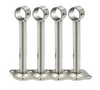 AYGCI 4 Pezzi Staffa di Montaggio a Soffitto per Tende, Bastone per Tende a Parete Inox Robusto Supporto per la Leva dell'Armadio per Finestra Ufficio Guardaroba