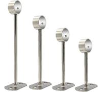 AYGCI 4 Pezzi Staffa di Montaggio a Soffitto per Tende, Robusto Bastone per Tende Inox Supporto per Aste per Finestra Ufficio Guardaroba