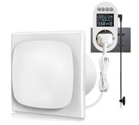 Aygrochy Ventilatore da bagno da 100 mm, silenzioso, con presa intelligente