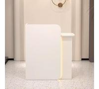 AYHARYLH Bancone Reception,Moderno Bianco con Cassetto e Armadietto - Banco Accoglienza per Ufficio, Hotel, Negozio, Salon, Sala Aziendale e Lobby(White,80 * 45 * 100cm)