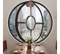 AYHARYLH Finestra di Ventilazione Girevole a 360°,Dotata di Oblò con Telaio In Lega di Alluminio Bianco, Utilizzata Per La Ventilazione Domestica(Black,100cm/39in)