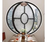 AYHARYLH Finestra di Ventilazione Girevole a 360°,Dotata di Oblò con Telaio In Lega di Alluminio Bianco, Utilizzata Per La Ventilazione Domestica(Black+Clear,100cm/39in)
