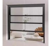 AYHARYLH Finestre Scorrevoli Verticali In Alluminio, Sostituzione Finestre Per La Casa In Vetro Temperato,Case Mobili Seminterrato Pollaio Garage Capannone Camper((WxH) 100X120CM/39.4X47.2IN)