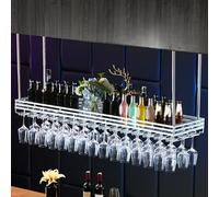 AYHARYLH Portabottiglie da Soffitto,Espositore Portabottiglie,Portabottiglie da Appendere Industriale Regolabile, per bar, caffetteria e cucina