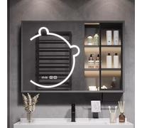AYHARYLH Smart Mobile Specchio Bagno Con LED Luce，Specchiera Bagno Con Armadietto E LED Luce，Armadietto A Specchio Antiappannamento，armadietto Per Articoli Da Toeletta, Salvaspazio
