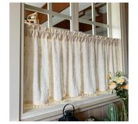 AYHARYLH Tende Corte In Cotone E Lino Retrò Tendina Sottolavello Bagno Tende Lino Tende A Vetro Per Finestra Moderne Tendine Da Cucina Ariose Per Piccole Finestre, Cucina(W140*H70cm)