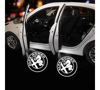 AYHYA Luci Proiettore Porta per Alfa Romeo Stelvio 2017-2023,Auto Benvenuto Lampada -Illuminazione Sottoscocca Auto, Proiettore Logo Luce Portiera Auto -Facile da Installare,A