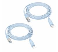 AYHYHLJZJ 2 cavi console USB a RJ45 da 1,8 m per router/switch RS232 con chip FTDI per router e switch Cisco, compatibile con Windows, Linux e Mac OS, per la configurazione delle periferiche