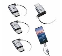 AYHYHLJZJ 4 adattatori USB C a micro USB, confezione da 4 pezzi, convertitore da micro USB a USB-C, supporta ricarica rapida da 18 W, Plug & Play, nessuna funzione OTG, adatto per cuffie, dischi
