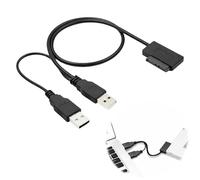 AYHYHLJZJ Cavo SATA a due poli, adattatore cavo USB a SATA 7 + 6 13Pin per laptop CD/DVD-ROM, SSD e HDD, Plug Play, non richiede alimentazione esterna, SATA to USB