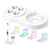 AYHYHLJZJ Paraspigoli e supporto compatibili con serie Oral-b IO, set multicolore e bianco, contenitore igienico per bagno