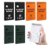 Ayicheyl Spiral Quaderno Appunti Impermeabile, 6 Pezzi A7 Taccuino Tascabile Resistente All'acqua, Block Notes Piccoli Mini Notebook 5 Minute Journal per I Viaggi, La Scuola, Il Lavoro
