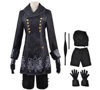 AYIMEIS Automata 9S Cosplay Costume Completo con Parrucca Nier 9S Outfit Anime Cosplay Yorha No.9 Type S Uniforme Abito Gotico Nero Natale Halloween Carnevale Party Stage Performance Adulti