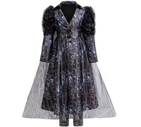 AYIMEIS Bambina Elphaba Cosplay Costume con Mantella Wicked Strega Elphaba Costume Nero Gotico Abito da Strega Natale Halloween Carnevale Party Stage Performance Cosplay Ragazza 110-160