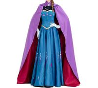 AYIMEIS Donna Abito da Principessa Anna con Parrucca Costume da Regina delle Nevi Vestito da Anna Principessa Natale Compleanno Halloween Carnevale Party Stage Performance Cosplay Costume Adulto