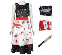 AYIMEIS Donna Chucky Sposa Cosplay Costume con Coltello Finto Bambola Assassina Costume Horror Bambola Chucky Uniforme Natale Halloween Carnevale Party Stage Performance Vestire Adulto S-3XL