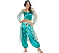 AYIMEIS Donna Costume da Principessa Jasmine Abito da Principessa Aladdin con Accessori Costume di Danza del Ventre Festa di Natale Halloween Carnevale Cosplay Adulto Verdeo S-XXL