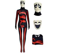 AYIMEIS Donna Gangle Cosplay Costume Jumpsuit e Maschera Anime The Amazing Digital Circus Cosplay Outfit Gangle Uniforme Natale Halloween Carnevale Party Stage Performance Costume per Adulti
