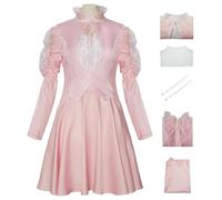 AYIMEIS Donna Glinda Cosplay Costume 5 Pezzi Wicked Strega Glinda Costume Vestito Rosa Natale Halloween Carnevale Party Stage Performance Cosplay Adulto