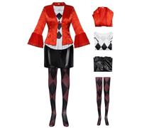 AYIMEIS Donna Harley Cosplay Costume Set Joker 2 Film Clown Girl Cosplay Costume Joker Girl Uniforme Natale Halloween Carnevale Party Stage Performance Adulto XS-3XL