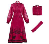 AYIMEIS Donna Mirabel Nonna Alma Cosplay Costume Vestito da Principessa Fantasia Magica Alma Madrigal Costume Compleanno Partito Natale Halloween Anime Carnevale Vestito