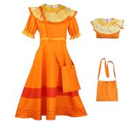 AYIMEIS Donna Pepa Cosplay Costume con Borsa Vestito da Principessa Fantasia Magica Pepa Madrigal Costume Compleanno Partito Natale Halloween Anime Carnevale Vestito