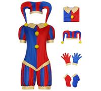 AYIMEIS Donna Pomni Cosplay Costume Anime The Amazing Digital Circus Cosplay Outfit Pomni Clown Uniforme Natale Halloween Carnevale Party Stage Performance Costume per Adulti