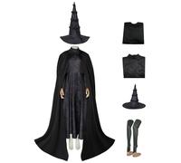 AYIMEIS Elphaba Cosplay Costume Set Wicked Strega Elphaba Costume Nero Gotico Abito da Strega Natale Halloween Carnevale Party Stage Performance Cosplay Adulto