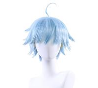 AYIMEIS Genshin Impact Cosplay Chongyun Parrucca Blu Corta Genshin Chongyun Cosplay Costume Personaggi del Gioco Chongyun Wig Natale Halloween Carnevale Party Performance Costume Accessori