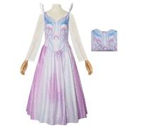 AYIMEIS Glinda Cosplay Costume Set Wicked Fata Glinda Costume Abito da Fata Viola Natale Halloween Carnevale Party Stage Performance Cosplay Adulto