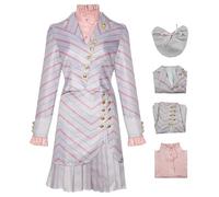 AYIMEIS Glinda Cosplay Costume Set Wicked Strega Costume Glinda Uniforme Scolastica Rosa Natale Halloween Carnevale Party Stage Performance Cosplay Adulto