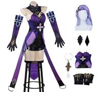 AYIMEIS Honkai Star Rail Black Swan Cosplay Costume Completo con Parrucca Honkai Star Rail Cosplay Outfit Black Swan Uniforme Sexy Natale Halloween Carnevale Party Stage Performance