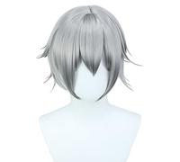 AYIMEIS Honkai Star Rail Caelus Cosplay Parrucca Grigio Personaggi del Gioco Trailblazer Wig Honkai Star Rail Cosplay Anime Parrucca Natale Halloween Carnevale Party Performance Accessori