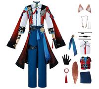 AYIMEIS Honkai Star Rail Jiao Qiu Cosplay Costume Completo con Parrucca Jiaoqiu Cosplay Outfit Personaggi del Gioco Jiao Qiu Uniforme Natale Halloween Carnevale Party Stage Performance