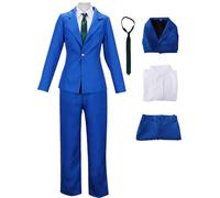 AYIMEIS Kudou Shinichi Cosplay Costume Set Anime Detective Conan Cosplay Shinichi Kudou Uniforme Scolastica Natale Halloween Carnevale Party Stage Performance Costume Adulti S-XXL