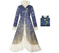 AYIMEIS Madame Morrible Cosplay Costume Set Wicked Strega Morrible Costume Abito Blu Natale Halloween Carnevale Party Stage Performance Cosplay Adulto