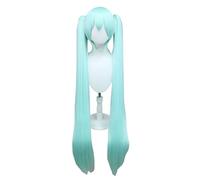 AYIMEIS Miku Cosplay Parrucca Doppia Coda di Cavallo Cantante Virtuale Miku Wig Anime Cosplay Parrucca Lunga Halloween Carnevale Performance Accessori Blu Ghiaccio 110cm